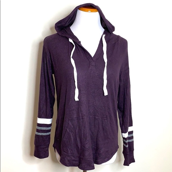 Market & Spruce Tops - Market & Spruce Plum Knit Hooded Top